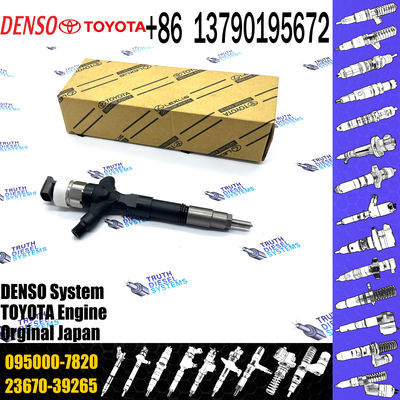 Diesel Engine System Common Rail Fuel Injector 23670-39265 095000-7820 For TOY0TA 1KD-FTV Engine