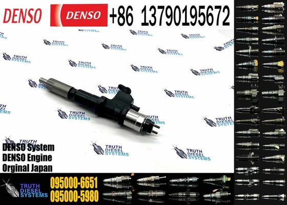 Original Denso Engine Common Rail Fuel Injector 095000-6650 Compatible with Isuzu Diesel Engine 4HK1 6HK1