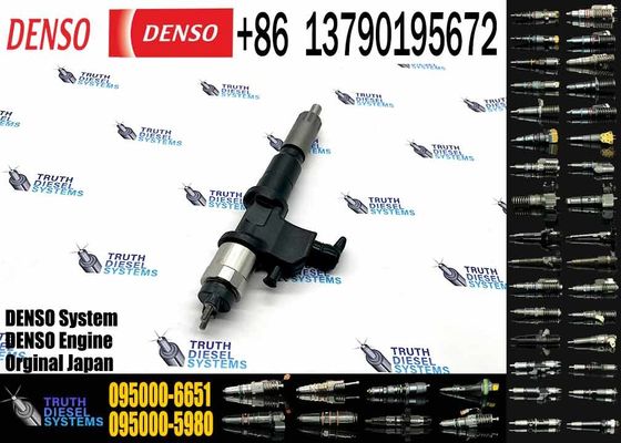 Original Denso Engine Common Rail Fuel Injector 095000-6650 Compatible with Isuzu Diesel Engine 4HK1 6HK1