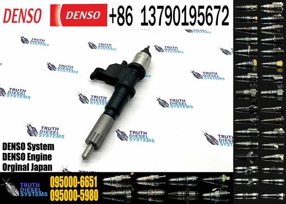 Original Denso Engine Common Rail Fuel Injector 095000-6650 Compatible with Isuzu Diesel Engine 4HK1 6HK1
