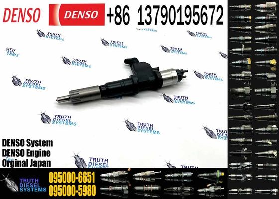 Original Denso Engine Common Rail Fuel Injector 095000-6650 Compatible with Isuzu Diesel Engine 4HK1 6HK1