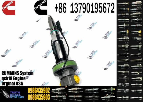 Auto Parts Common Rail Diesel Fuel Injector 0986435902 For Cummins QSK19 QSK38 QSK60