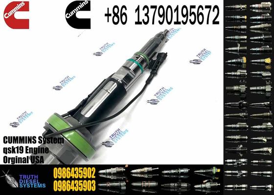 Auto Parts Common Rail Diesel Fuel Injector 0986435902 For Cummins QSK19 QSK38 QSK60