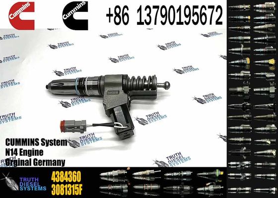 diesel machinery engine parts 4384360 Injector for SD22 bulldozer engine QSN N14 G855 QSN14 N14