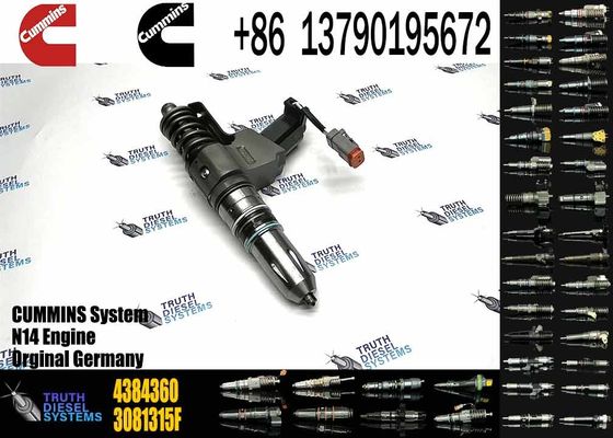 diesel machinery engine parts 4384360 Injector for SD22 bulldozer engine QSN N14 G855 QSN14 N14