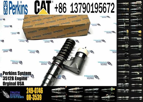 Common Rail Fuel Injector 249-0746 10R-2826 10R-2827 CAT 3512B Injector for Caterpillar Machinery Diesel Engine Parts