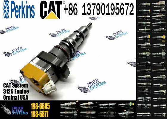 1986605 High Quality Excavator Parts Diesel Fuel Injector 198-6605 for Cat Caterpillar Engine 3126 3126B 3126E