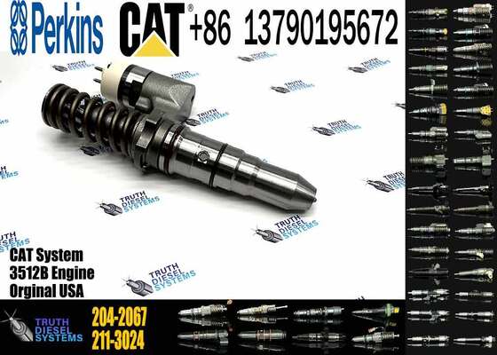 High Efficiency Diesel Common Rail Fuel Injector 204-2067 Diesel Injector for Caterpillar 3508B/3512B/3516 Engine Spare Parts